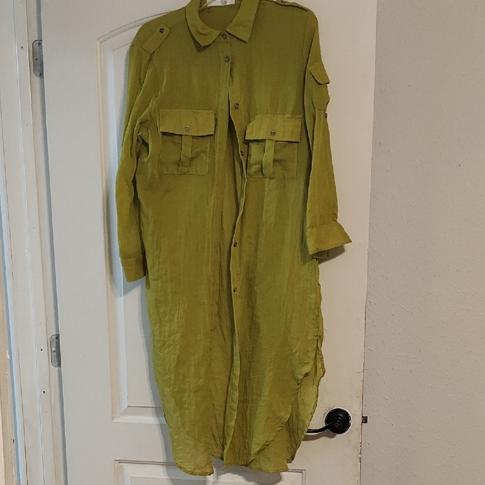 Olive Long Sleeve Women's Dress